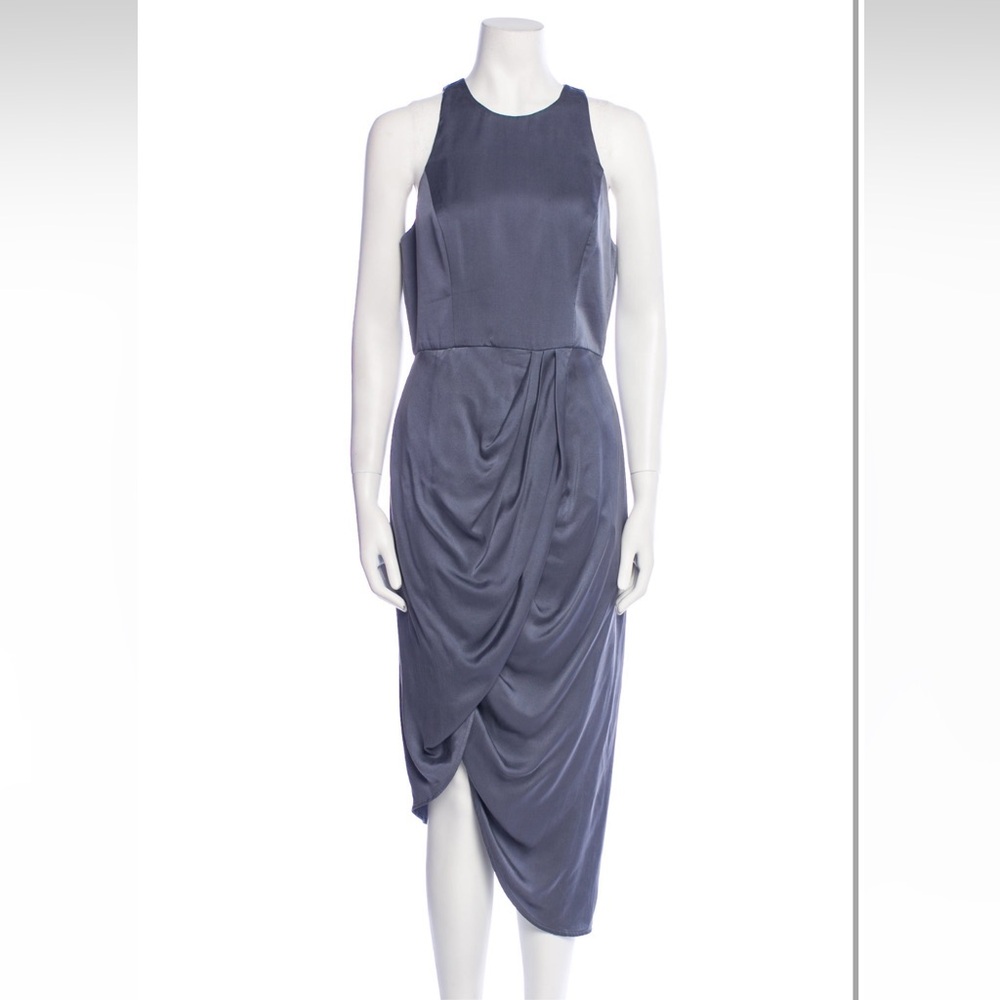 Zimmermann Blue Silk Sheath Dress 2